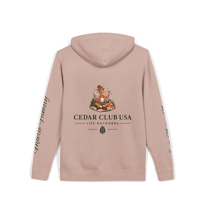 Cedar Club USA Hoodie — 'One With Nature' Pigment-Dyed Outdoor Pullover