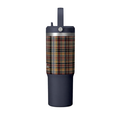 Plaid 32oz Nomad Tumbler — Insulated Travel Mug with Personalized Script