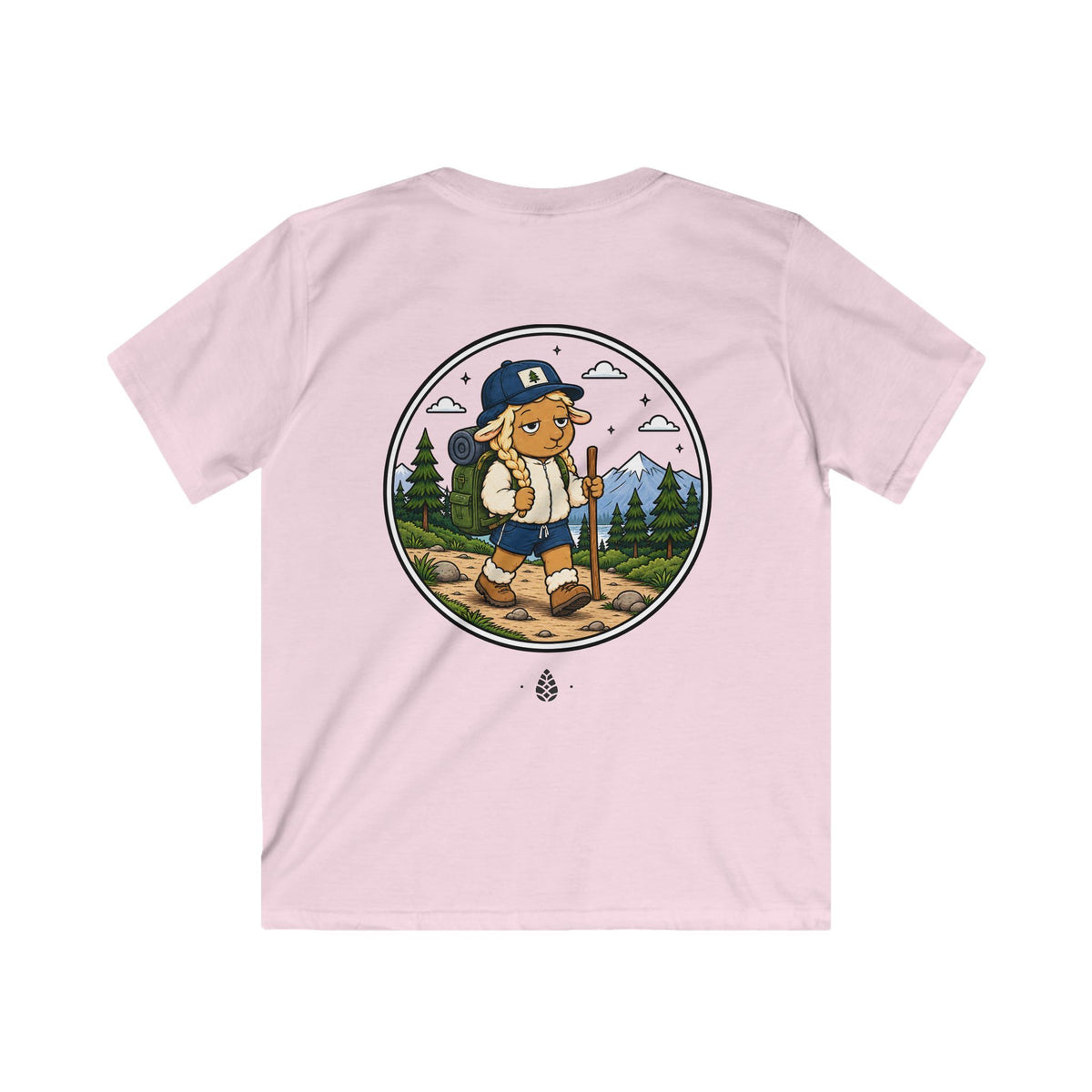 Hiking Sheep Kids T-shirt