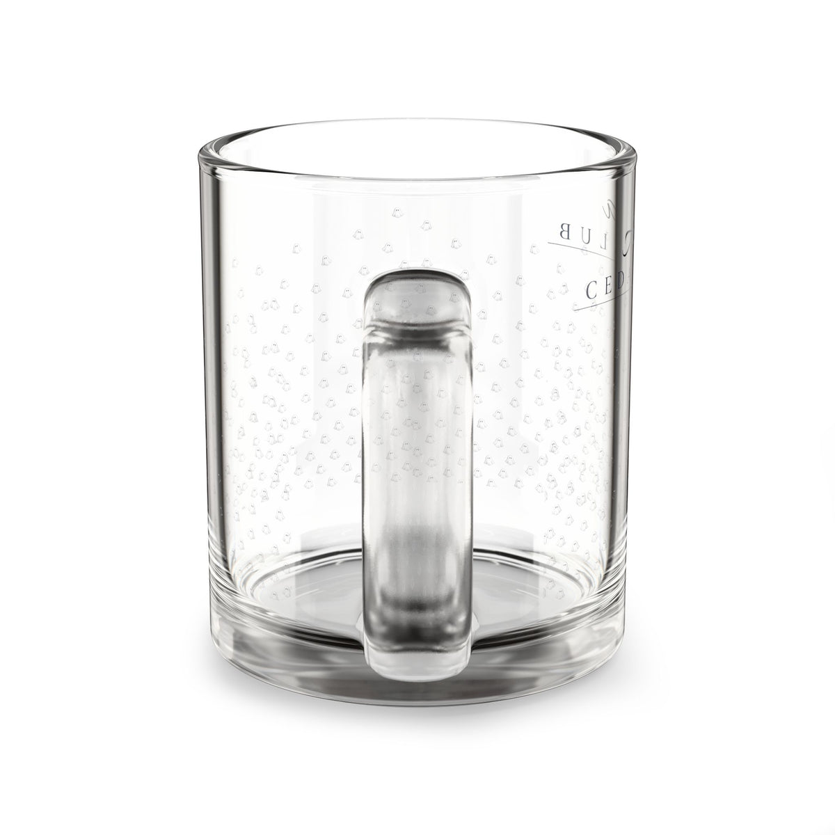 Personalized Ghost 10oz Clear Coffee Mug