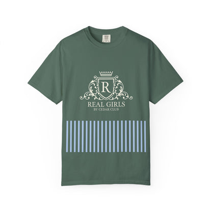 Blue Stripe Crest Graphic T-Shirt