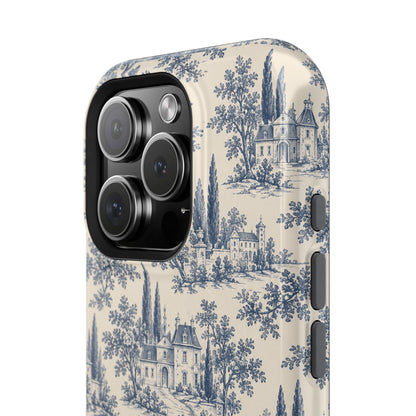 Personalized Toile Magnetic Phone Case — Impact‑Resistant, MagSafe Compatible