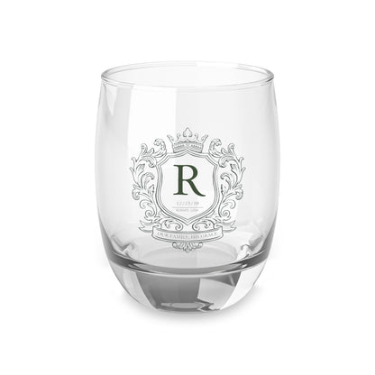 Personalized Monogram Whiskey Glass — Family Name