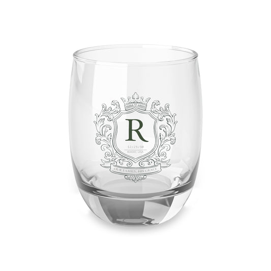 Personalized Monogram Whiskey Glass — Family Name