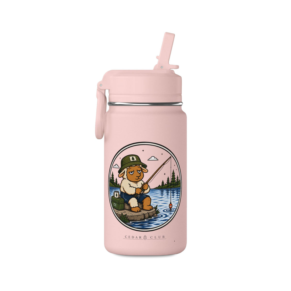 Fisher Sheep Mini Water Bottle — 14oz Kids/Travel Bottle