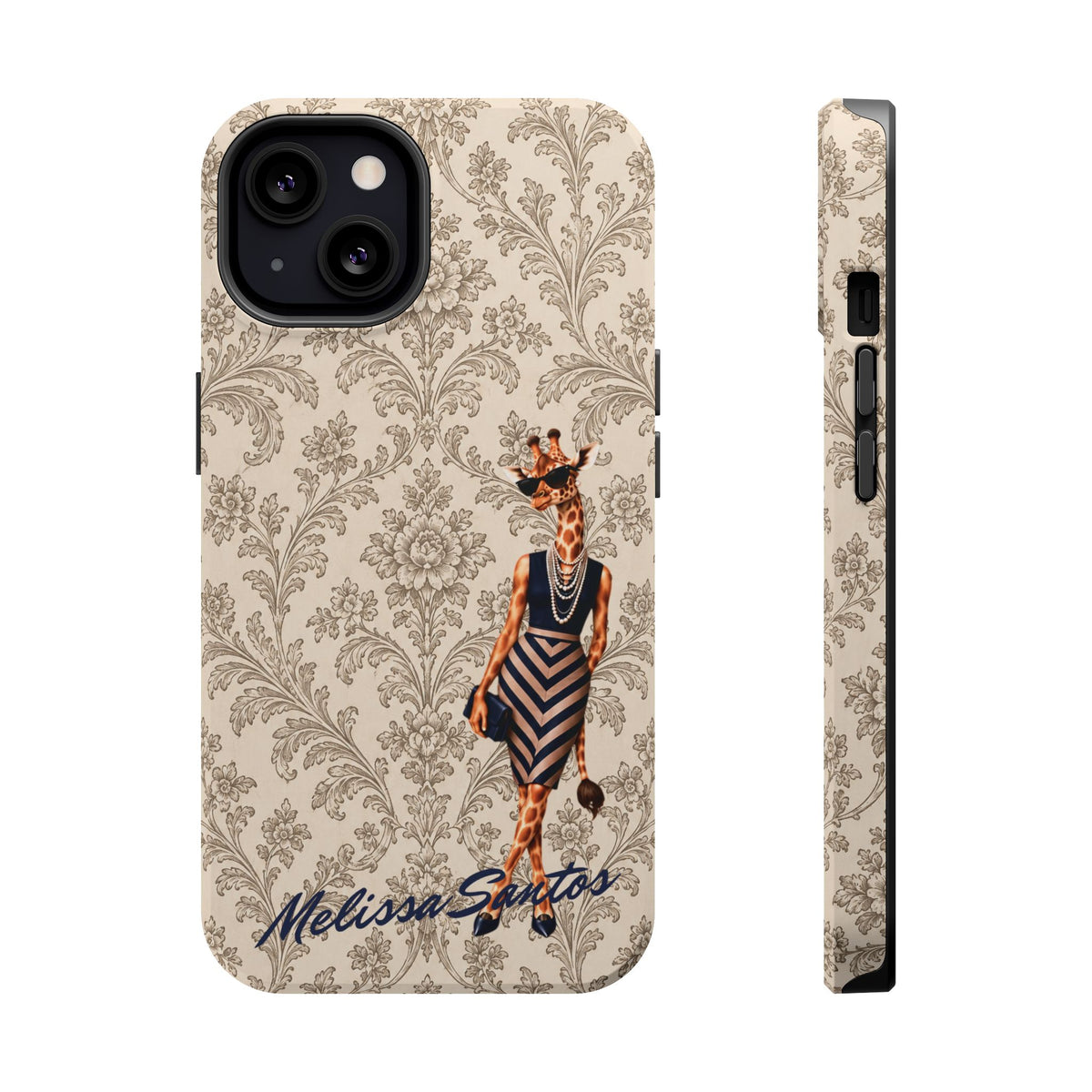 Personalized Giraffe Phone Case — Leopard Print Magnetic Impact-Resistant