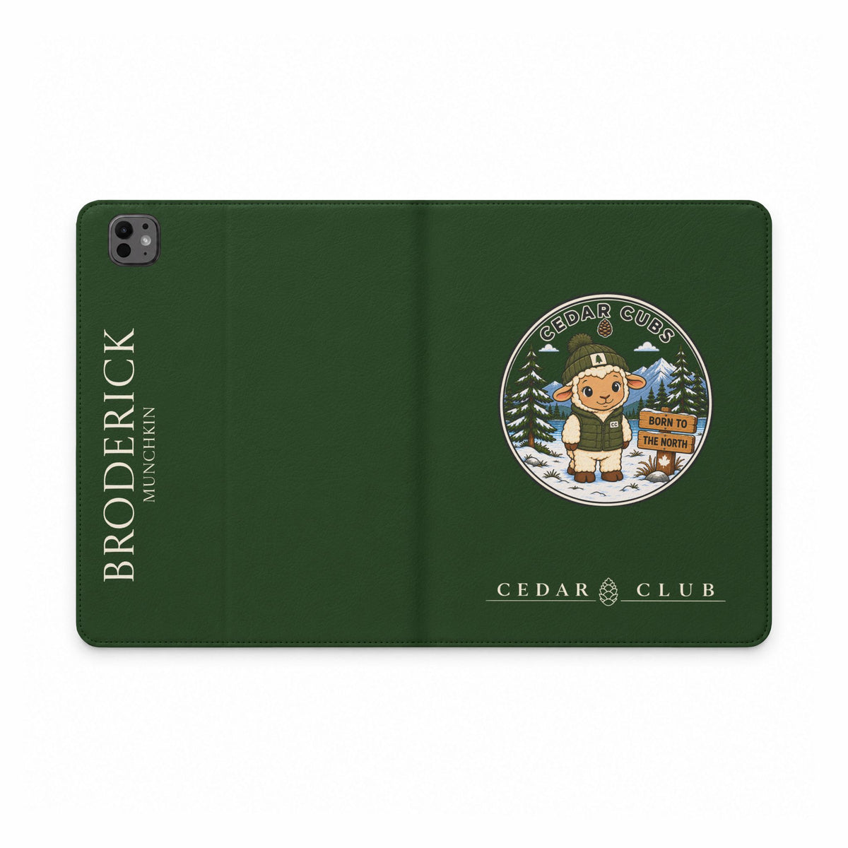 Personalized Tablet Folio Case — Cedar Cubs 'Born to the North'